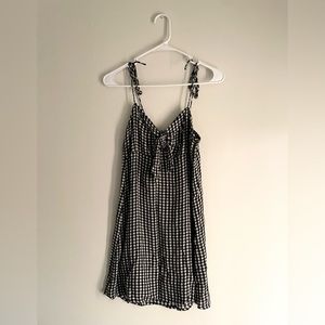 Billabong black gingham mini dress size S
